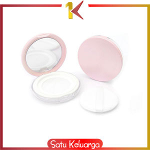 SK-K183 Wadah Bedak Tabur dengan Cermin Loose Powder Case Free Sponge / Tempat Bedak Tabur Travel