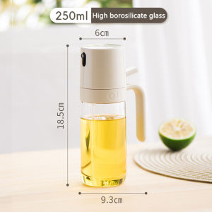 Konco 250ml High borosilicate glass oil sprayer oil storage bottle kitchen Liquid condiment dispenser Olive Oil container BBQ tool