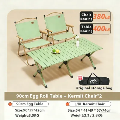Camping Table Camping Chairs Camping Set For 2-8 People Portable Kermit Family Outdoor Folding Table And Chairs Set