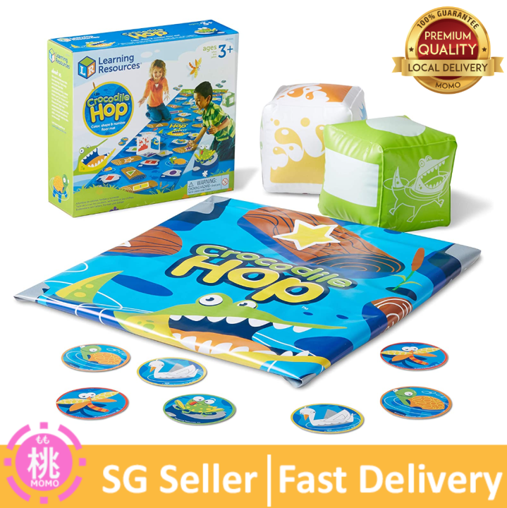 Learning Resources Crocodile Hop Floor Game - Ages 3+ Indoor Games for Toddlers, Gross Motor Skills Toys for Kids, Preschool Learning Activities