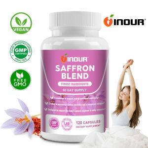 Saffron Extract Supplement 88mg with Rhodiola Rosea L-Theanine Ginger B6 Calm Focus Support
