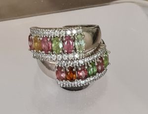 Colourful Tourmaline Expandable Ring