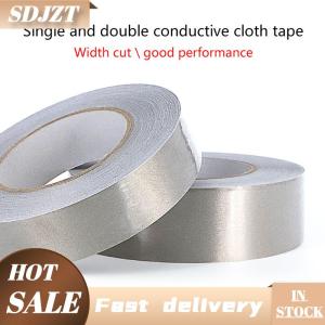 SDJZT 20 Meter Conductive Fabric Cloth Tape 5mm~20mm Width Single-Sided Laptop Cellphone LCD EMI Shielding Adhesive Tape Insulating Electromagnetic Waveguide Electrical Cloth Tape