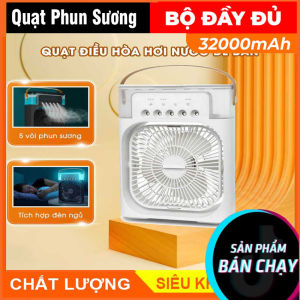 Quạt Điều Hòa Mini - Quạt Điều Hoà Hơi Nước Mini Quạt Để Bàn 3 Chế Độ Gió Dung Tích 600Ml Tích Hợp  Quạt Mini Cắm trực tiếp sạc USB Màu Sắc Thay Đổi Đa Dạng Làm Mát Kép Tiết Kiệm Điện Bảo Hành 12 Tháng