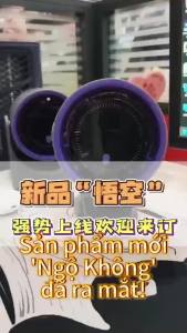 Quạt Kẹp Bàn Mini Tích Điện Màn Hình LCD Cảm Ứng 100 Cấp Độ Siêu Mát Không Ồn Xoay 720 Độ Pin Trâu
