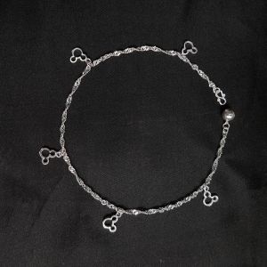 💥READY STOCK💥 original s925 pure silver anklet/s925 perak tulen gelang kaki wave style 波浪款 纯银脚链 A1303