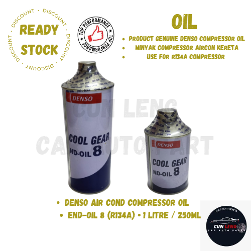 📣ORIGINAL📣DENSO COOL GEAR R134 R134A AIR COND COMPRESSOR OIL 8 ND8 | Lazada