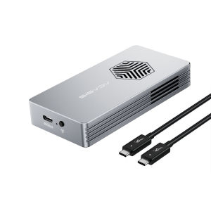 Acasis USB4 40Gbps M.2 NVMe SSD Enclosure | 8TB Max Built-in Cooling Fan & Tool-Free Design | Intel JHL7440 Certified for Mac/Windows