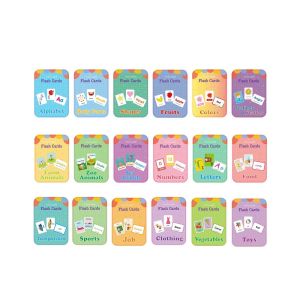 BW-M308 Flash Card Bahasa Inggris Mainan Edukasi Anak / Kartu Pintar Balita Belajar Abjad Buah Transportasi / English Early Education Card Kids Import