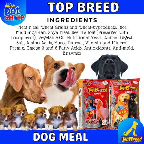 Top breed dog food sale ingredients