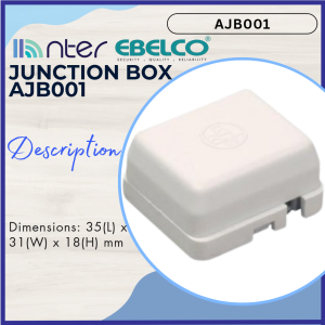 Ebelco Wired Security Burglar Alarm Junction Box for Keep Extra Wire for Alarm Sensor 35L x 31W x 18H mm AJB001