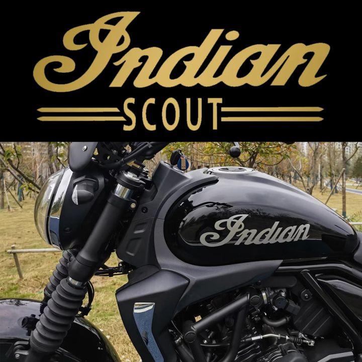 Indian SCOUT Logo Sticker Vintage Locomotive Motorcycle Fuel Tank Body ...