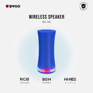 BWOO BS-56 Portable Wireless Speaker with Flashing RGB Lights and BT 5.0 – Dynamic Audio Experience with Enhanced Connectivity and Vibrant Visuals