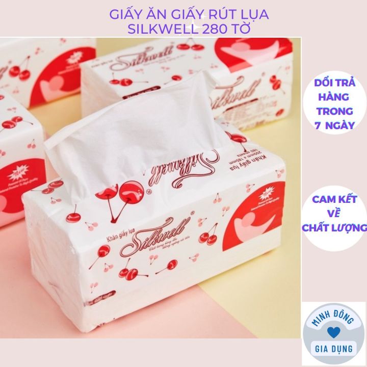 Giấy ăn giấy rút lụa Silkwell 280 tờ, hàng chuẩn chính hãng | Lazada.vn