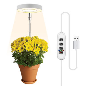 Vimite Đèn phát triển của cây LED USB Toàn bộ cây quang phổ Đèn bàn Ánh sáng của sự phát triển Bộ hẹn giờ Nước nhiều chất làm đầy nhẹ hơn Đối với nội thất Cây Cây xà cừ Hoa tươi