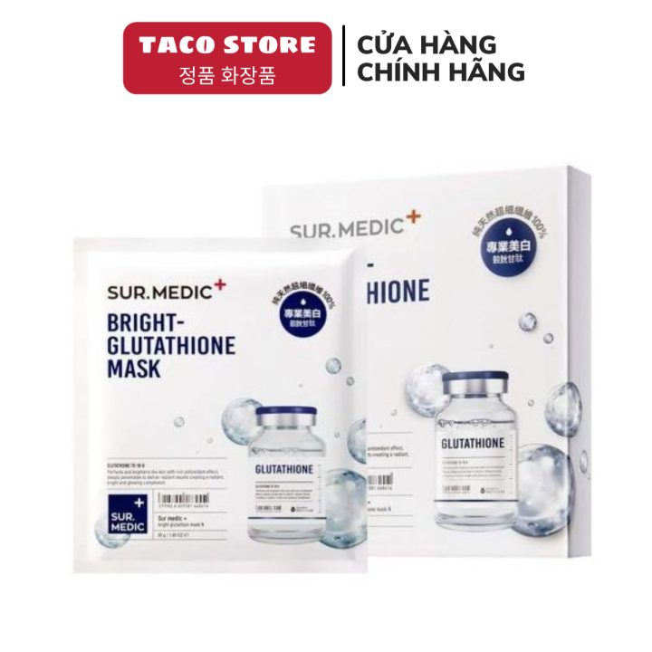 sur.medic bright glutathione mask mt n Dng Trng SURMEDIC 30g Thanh Chn Cosmetics ca hng m phm chnh hng Mt N Giy Super Glutathione  Mt N Sur.Medic+ Bright Glutathione