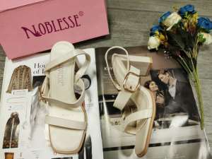 Korean Block-Heel Closed Sandals Heels Shoes 3inch (quality shoes) 2023.9.30