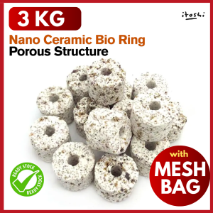 ITOSHI Nano Bio Ring Bacteria Ring Aquarium Bio Filter Media for Marine & Freshwater Tank 3kg