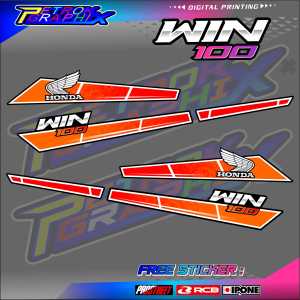 STRIPING VARIASI HONDA WIN 100 / STICKER LIST VARIASI MOTOR HONDA WIN 100