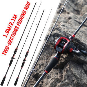 Malaysia 1.8M/ 2.1M Fishing Rods UL Portable 2 Sections Lure Fishing Rod 24 Ton Carbon Fiber Material Spinning Casting Fishing Rod