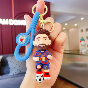 XY Cartoon Lionel Messi with FC Barcelona Argentina Jerseys Keychain Dolls Gift For Kids Bag Pendant Toys Ornament YX