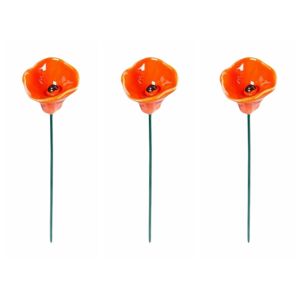 ANBIHE 3pcs Ceramic Bee Butterfly Water Dispenser Flower Shaped Multi-function Insect Drinking Cup Creative DIY Artificial Flower Yard