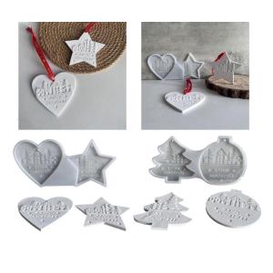 ชุดแม่พิมพ์ซิลิโคนสำหรับอบขนมวันหยุดเครื่องมือหัตถกรรมตกแต่งคริสต์มาสแม่พิมพ์อุปกรณ์เสริมสำหรับเทศกาลถอดออกง่าย