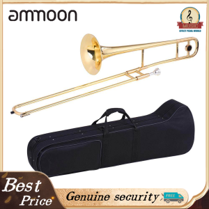ammoon Alto Trombone Brass Gold Lacquer B flat with free gifts