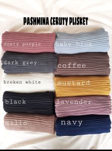 TERBARU pashmina plisket/ kerudung pashmina plisket ceruty babydol / kerudung pasmina