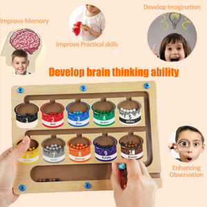 1pcs Early Education Toy Magnetic Color Sorting Board and Number Maze Magnetic toy Learning Counting Toddler Puzzle Board