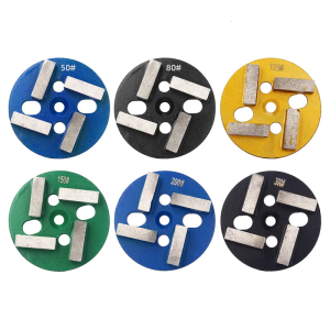 4 Inch Metal Adhesive Grinding Disc Low Noise Floor Grinders Block Designed For High Speeds Concrete Surfaces Grinding