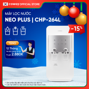 [Chỉ giao HN Da Nang HCM]  Máy lọc nước Coway Neo Plus CHP-264L Dung tích 5.8L Máy lọc nước để bàn 3 chế độ nước Nóng/ Lạnh/Thường hệ thống lọc 5 bước | Hàng chính hãng