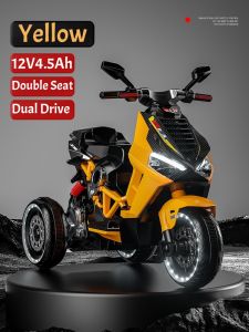 Kids Electric Motorcycle Ride On Toy with 3C Safety Certification Dual Motor Power LED Lights Hand Twist Throttle Large Battery Anti-Flip Wheels Multiple Colors Available for Boys & Girls 3-10 Years