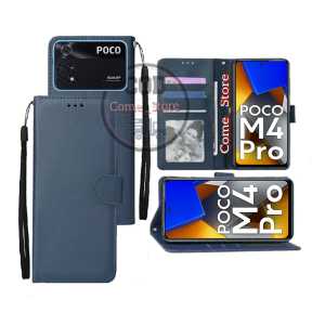 Casing Dompet Untuk Xiaomi Poco M4 Pro 4G Case Flip Cover Leather Premium Sarung Buku Hp