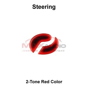PERODUA AXIA 2014 - 2022 Front Rear Steering Night Reflective 3M 3D 2-Tone Red Black Epoxy Logo Emblem Sticker