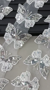 Blingbling Butterfly Patches Sew on Bannner Repair For Clothing Applique Patches Jeweled Patches Sew On Craft