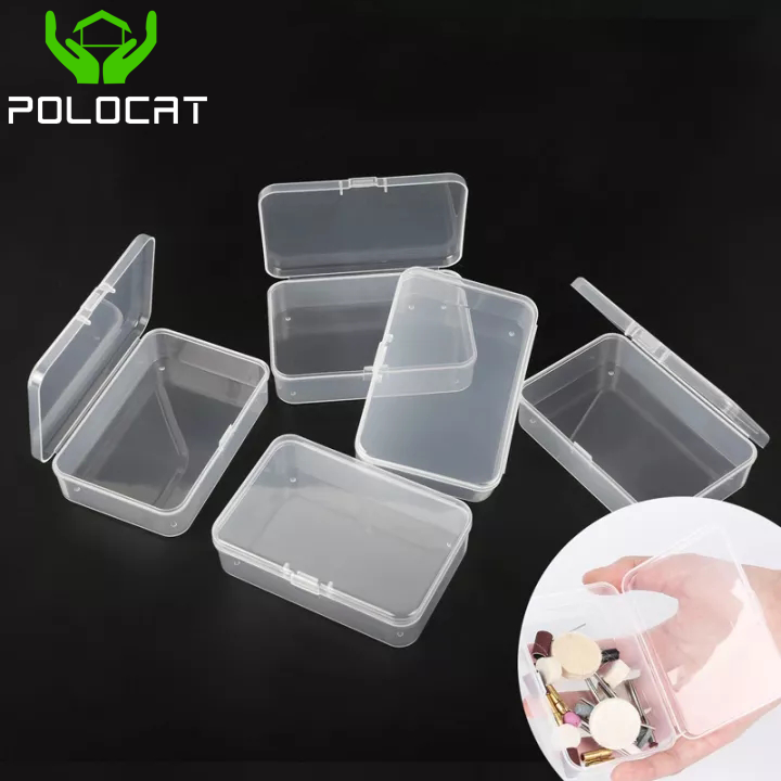 Polocat 5pcs Mini Small Case PP Transparent Plastic Storage Box