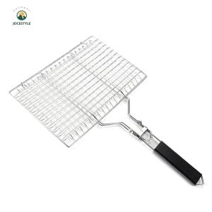 LovSpor❤ BBQ Grilling Basket Anti-Corrosion Fish Grill Basket 8.6*12.6 Inch Vegetable Grill Basket for Fish Vegetables Steak Shrimp Chops