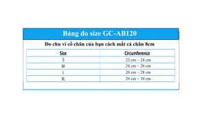 Đai Bảo Vệ Cổ Chân Grace Care AB120 - Co Giãn Đàn Hồi 4 Hướng Hỗ Trợ Vận Động Giảm Đau