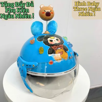 Mũ Bảo Hiểm LABUBU-Nón Bảo Hiểm Trẻ Em Cao Cấp Tặng Đầy Đủ Phụ Kiện Ngẫu Nhiên Gia Dụng Số 1 Việt Nam-999