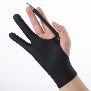 CRUSHES 1pcs Anti-fouling Painting Gloves 1/2 Fingers Anti-touch Drawing Gloves Simple Sweat-proof Sketch Gloves Hand-drawn