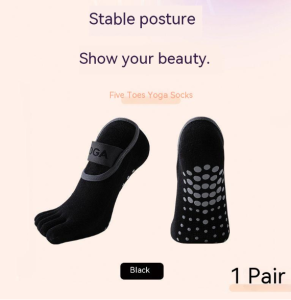 Yoga socks non-slip womens toe socks breathable cotton sports socks silicone non-slip socks womens Pilates socks