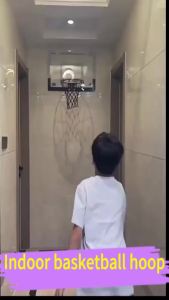 Hoop Basketball Ring Indoor Basketball Hoop Folding Iron Dunk Rebound Hanging Door Toy