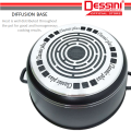 DESSINI ITALY 24CM Casserole Die Cast Aluminium Non Stick Pot Bowl Pan Cookware Tool with Cover. 