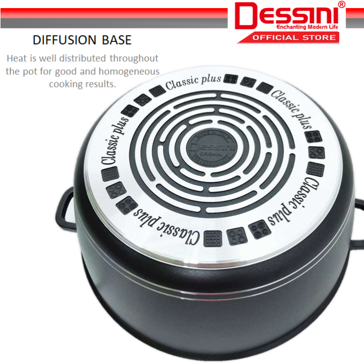 DESSINI%20ITALY%2024CM%20Casserole%20Die%20Cast%20Aluminium%20Non%20Stick%20Pot%20Bowl%20Pan%20Cookware%20Tool%20with%20Cover%20-%20Image%203