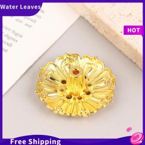 Water Leaves ธูปหอมผสมบัว1ชิ้นที่ใส่ในบ้านแบบชาวพุทธแผ่นธูปไม้จันทน์ขดลวดฐานวัดที่ละเอียดอ่อนของตกแต่งบ้าน