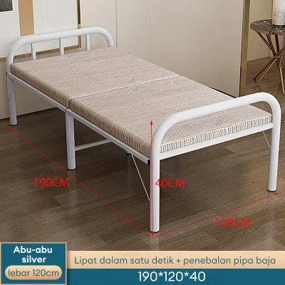 Tempat Tidur Lipat Portable Ranjang Kasur Sofa Kasur Lipat Besi Tidur Lipat Yang Dipertebal