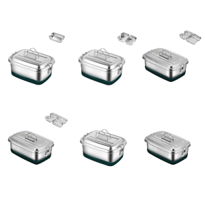 Bền 304 hộp thép đựng đồ ăn trưa không gỉ hiệu quả chống rò rỉ lớn Hộp Ăn Trưa conatiner cho văn phòng và sử dụng ngoài trời