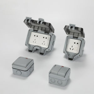 IP66 Waterproof Outdoor Wall Socket Weatherproof Socket Outlet Switch With Cover Electrical Switch And Socket Outlet