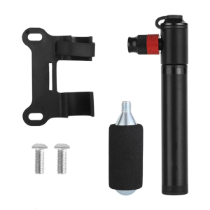 จักรยานอลูมิเนียมอัลลอยด์จักรยานเครื่องสูบยางปั๊มอากาศด้วยมือปั๊มลมยางรถยนต์ปั่นขนาดเล็ก CO2น้ำหนักเบา